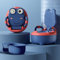 Aufun Kinder Töpfchen, Baby Toilette Toilettensitz, Baby Potty, Toilettentrainer mit Griffe für Kleinkinder, weiches PU-Kissen, Babytopf Anti-Spritzschutz, Cartoon Deckel (Blau)