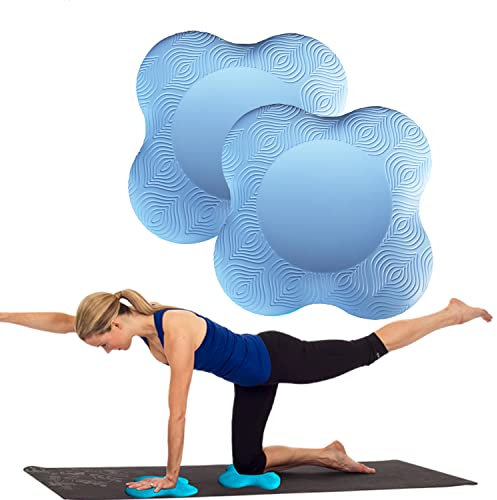 Zealtop Yoga-Knieschoner, extra dick, für Knie, Ellbogen, Handgelenk, Hände, Kopf, Schaumstoff, Yoga, Pilates, Workout, Kniepolster (Hellblau)