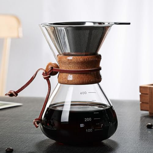 Versez Sur la Cafetière, 400 Ml De Filtres à Double Couche, Goutteur Pour Café, Brasseur Pour la Fête à la Maison