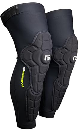 G-Form Pro-Rugged 2 Knie-Schienbeinschützer - Knieschutz für Radfahren, Skaten & Schneesport - Knie- & Schienbeinschützer für den Sport - Gepolsterte Kompressions - Schwarz, Erwachsene Medium