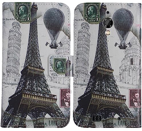 TienJueShi Eiffelturm Flip Stand Brief Leder Tasche Schütz Hülle Handy Case Für Unihertz Atom XL 4 inch Abdeckung Fall Wallet Cover Etüi