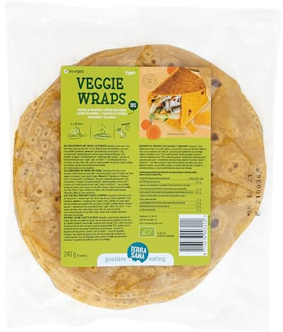 TerraSana Bio Gemüsewraps: Karotte-Kürbis-Wrap für einen vegetarischen Boost (1 x 204g) 38% Gemüse