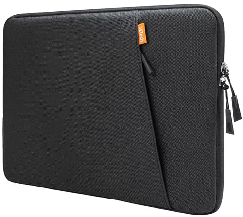 JETech Laptop Hülle für 16 Zoll MacBook Pro (M4 / M3 / M2 / M1, 2019-2024), wasserdichte Laptoptasche mit Tasche, Kompatibel mit 16 Zoll Notebook (Schwarz)