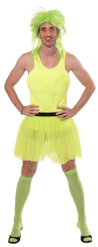 Rubies Ballerina Verde per Adulto, Top con Seno, Tutu e Calzini, Ufficiale Rubies per Addio al celibato, Costume addio al celibato uomo, Feste, Compleanno