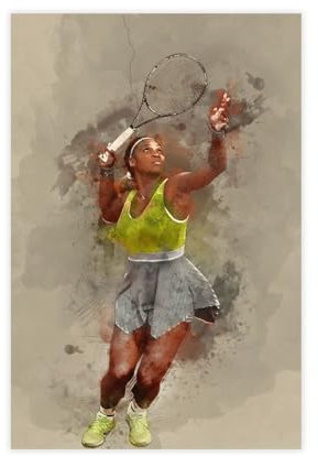 yiili Serena Williams Poster, Tennis-Poster, Leinwandposter, Wandkunst, Dekordruck, Bild Gemälde für Wohnzimmer, Schlafzimmer, Dekoration, ungerahmt, 20 x 30 cm, 6 Stück