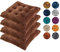 Hixingo 4er Set Stuhlkissen, Sitzkissen Stuhl Dunkelgrün, Stuhlkissen 40x40 Kristall-Samt Sitzkissen Bank Sitzunterlage Innen, Sitzauflagen Chair Cushion für Terrassen (40cm,Kaffee)