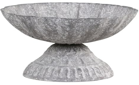 Chic Antique Schale am Fuß, antikes Zink