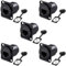 PENGLIN 5PCS Connecteur RJ45 CAT6 Panneau,RJ45 CAT6 Ethernet Femelle vers Femelle Adaptateur, D-Type CAT6 8P8C Ethernet LAN Coupleur avec Capuchon Anti-poussière étanche