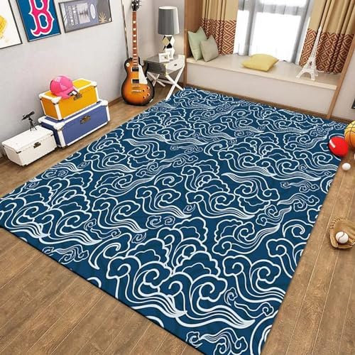 3D-Gedruckte Teppiche Für Wohnzimmer, Rutschfeste Teppiche, Schlafzimmer, Nachttisch, Waschbare Fußmatten, Verheißungsvolles Wolkenmuster 200 X 300 Cm -Polyester-Soft-Touch,Leicht Zu Reinigen -8Z5X+V1