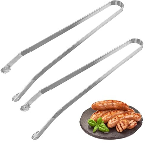 HOVCEH 2 Pièces Pince Barbecue Longue, Longue Pince pour Barbecue, Pince a Barbecue a Roulette, Pince Barbecue Grille up Pour Griller, Frire, Accessoires de Gril