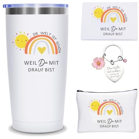 MEIMUCUL Geburtstagsgeschenk für Frauen,Thermosbecher Geschenkset Freundin Geburtstag,Kleine Weihnachtsgeschenke,Kreatives Geschenkkorb für Frauen,Freundin,Beste Freunde,Schwester Birthday Gift
