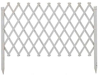 Erweiterter dekorativer Holzzaun für den Garten, freistehender Gartenschirm aus Holzgitter, Sicherheitszaun für Pflanzen und Haustiere/H70*L140Cm Stabilize