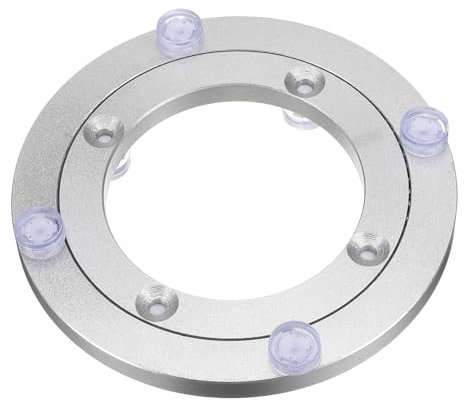 QUARKZMAN Lazy Susan Drehteller Lager 5 Drehbares Lager Drehteller Basis für Küchen Esstisch Silber Farbe