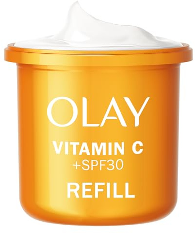 Olay Vitamin C, Feuchtigkeitsspendende Tagescreme, LSF 30, für eine strahlendere Haut und einen gleichmäßigeren Ton, Refill, 50 ml