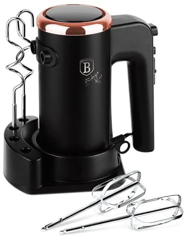 BERLINGER HAUS Handmixer mit Zubehör Black Rose Collection | Leistungsstark und Elegant