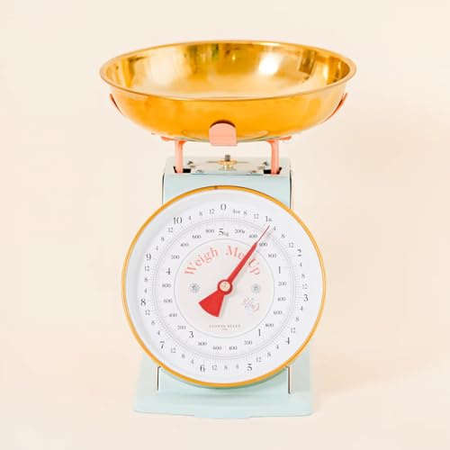 Yvonne Ellen Mechanical Kitchen Scales with Bowl | Analog Food Scales for Baking & Cooking, Non Digital Food Weighing Scales for Kitchen, Accurate Measuring Scales for Food | Max 5kg, 21 x 21 x 25 cm