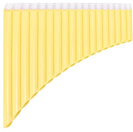 VOANZO Flauto di Pan a 16 Tubi, Strumento a fiato Portatile in Materiale ABS Resistente per Principianti e Professionisti, con Borsa in Tessuto e Adesivi per Appunti, Colore Beige. Flauto di Pan