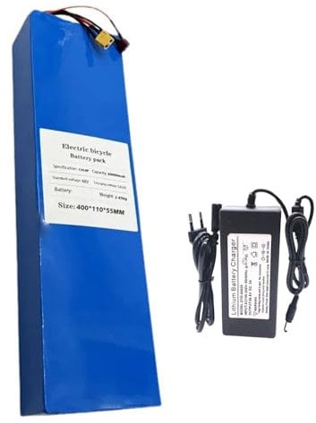 GNIUBBDB 48V 20Ah 13S4P E-Bike Lithium Ion Battery Pack with Charger Built-in BMS Protection Ideal for 200-1500W Electric Bicycle Motor XT60 Plug
