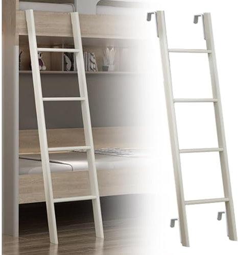 Scala per letto a castello bianca con gancio, scala per letto a castello per camper, scala per roulotte da viaggio regolabile interna da 45/51/55/59, scala per camper per soppalco dormitorio, scal