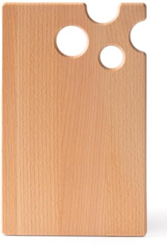 EVERYJOY Tagliere in legno di faggio, tagliere per la colazione, per tagliare e servire (formaggio, 24 x 15 x 0,9 cm)