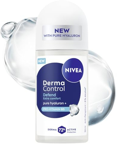 NIVEA Derma Control Defend Damen Antitranspirant 72h Kugel Schutz Hyaluronsäure 50ml