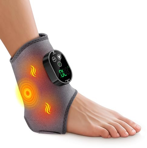 Masseur de Genoux Chauffant avec Lumière Rouge, Genouillère Chauffante sans Fil avec Vibration, Batterie de Haute Capacité 5000mAh, Genouillère Chauffante pour Épaule, Coude et Genou, 1 Pack, Noir