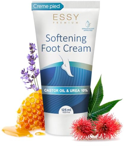 Essy Crema de Pies 125 ml, Cuidado con Urea 10% para Talones Agrietados