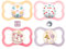 MAM Day & Night Girl MAM Air Silikon Schnuller 6-16 MAM Air Night 4er Set inkl. 2 Sterilisiertrasportboxen