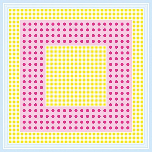Sovie Home Tischdecke WILLI | Linclass® Airlaid 80x80 cm | Einmal-Mitteldecke stoffähnlich praktisch | Garten bunt Sommer | Rosa-Blau-Gelb