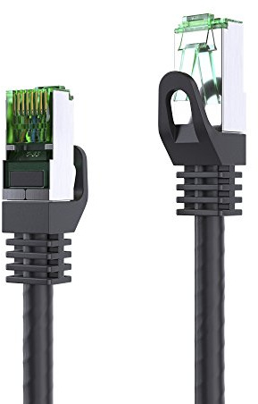 conecto 2.00m Patchkabel CAT.6 (FTP) Netzwerkkabel Ethernetkabel LAN Kabel Cat5 RJ45 Stecker (1 Stück) schwarz