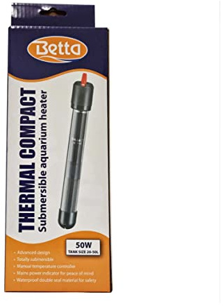 Betta COMPACT AQUARIUM SUBMERSIBLE HEATER 50w 5031799401148
