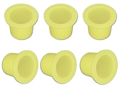 1000Pcs Tattoo Ink Cups,Kunststoff Einweg Microblading Makeup Gelb Tattoo Ink Cups mit Base,Tattoo-Kits,Tattoo Supplies (S)