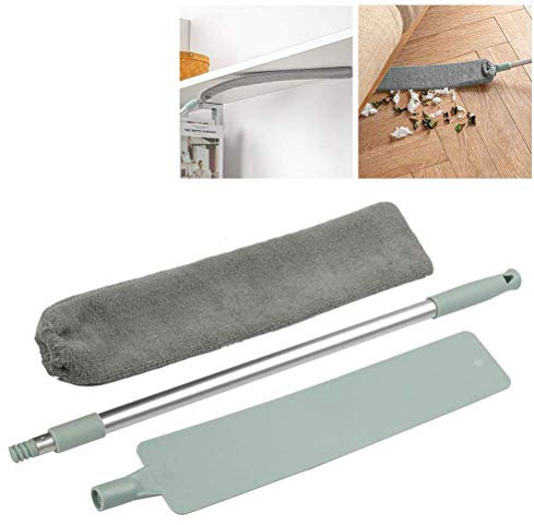 Spazzola per la polvere lunga Spazzola per la pulizia della polvere in microfibra Detergente per polvere incrinato Pulizia rimovibile Spolverino Strumenti per la pulizia portatile , Verde chiaro (A