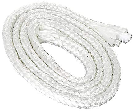 NKlaus 3m Glasfaser-Dauerdocht, rund, Ø 8mm | Für Schmelzlicht, Spirituslampe, Öllampe, Gartenfackel und Petroleumlampe mit gereinigtem Lampenöl und Paraffinöl