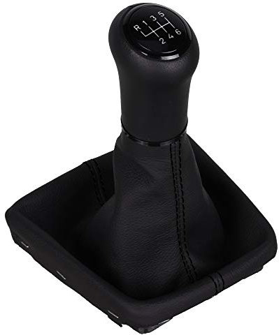 1S ICT Schaltknauf Schalthebel Schaltsack Schaltmanschette Seat Ibiza IV Typ 6J/6P 2008 – 2017, 5 oder 6 gang, mit Rahmen Komplettset Ersatzteil Made in Germany (LED weiß)