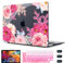 CISSOOK Floral Case Cover for MacBook Air 13 Inch 2020 2021 2019 2018 Release A2337 M1 A1932 A2179, Plastic Hard Shell Case with Keyboard Cover for MacBook Air 13 with Touch ID, Gorgeous Flowers