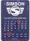 MZA Ewiger Kalender, Blechschild 10x14cm - blau