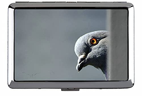 C242 Étui à cigarettes avec pigeon et carte de visite