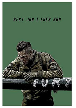 Filmposter 2014 Classic Popular War Action Fury Filmposter, Schlafzimmer, Dekoration, Sport, Landschaft, Büro, Raumdekoration, Geschenk, 40 x 60 cm