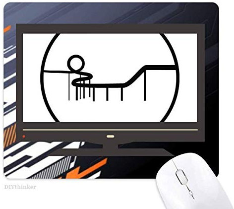 Roller Coaster Amusement Park Outline Computer Non-Slip Rubber Mousepad Game Office