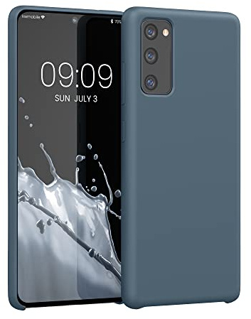 kwmobile Case for Samsung Galaxy S20 FE Case - Soft Cover - Shockproof Silicone - Wireless Charging Dark Slate
