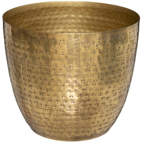 Atmosphera - Pot Oasis - métal martelé - doré D18 cm