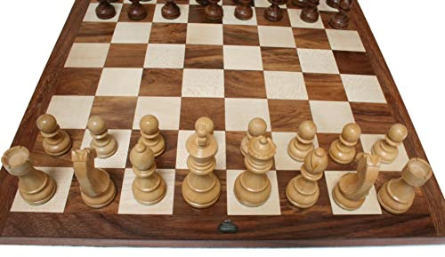 Curling Stone Large Chess Board With Pieces 18 x 18 Free Engraving 95