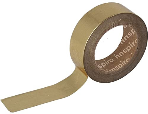 INNSPIRO Cinta masking tape Washi foil dorado 15mm.x10m. Serie Metal
