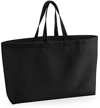 Westford Mill W696 Oversized Canvas Tote Bag - Black