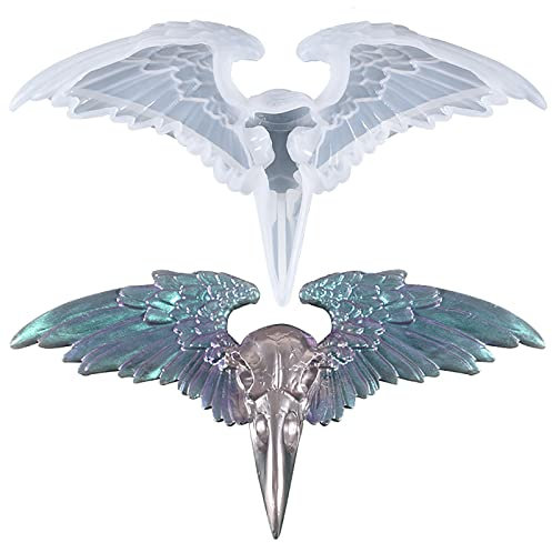 Krähenschädel Form Totenkopf Harz Form Seife Form Schädel Seife Form Krähe Form Tischdekoration Harzform Blume Harz Form 3D Blume Kerze Form Schokoladenform Silikonform für Harz Kerze Form