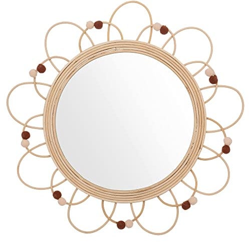 Atmosphera - Miroir Enfant Campagne - rotin et Verre - D38 cm