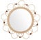 Atmosphera - Kinderspiegel Campagne - Rattan und Glas - D38 cm - Beige