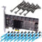 GLOTRENDS SA3120-C 20-Port PCIe X1 SATA Erweiterungskarte mit SATA und Stromkabeln, kompatibel mit Windows, Linux, Mac OS, NAS