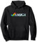Amiga Tick Retro-Computer, Regenbogen-Stil, Weiß Pullover Hoodie